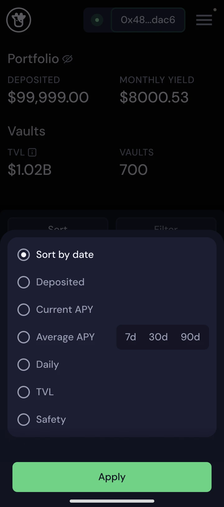 Beefy mobile filters after release: default sort menu – by date