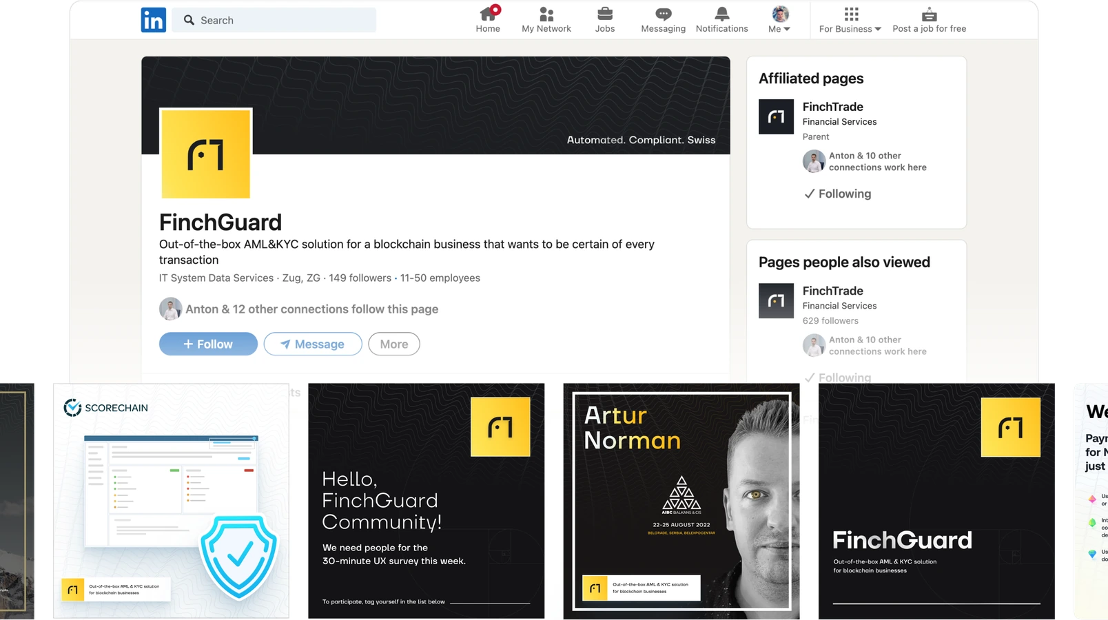 LinkedIn company page and social post templates